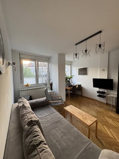 Светлая квартира с террасой и видом на Дунай в Белграде за 950 EUR/мес